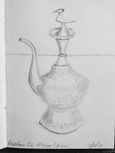 400- Nepalese Oil Pitcher